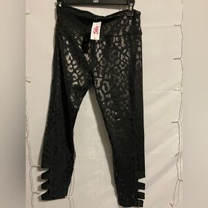 Black Leopard Print Leggings